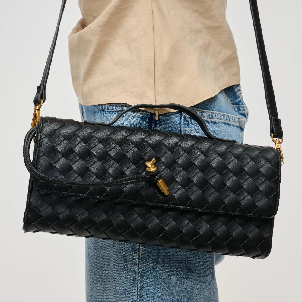 Ava Black Clutch
