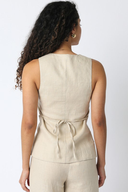 Mia Linen Vest