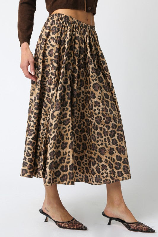 Dias Leopard Skirt