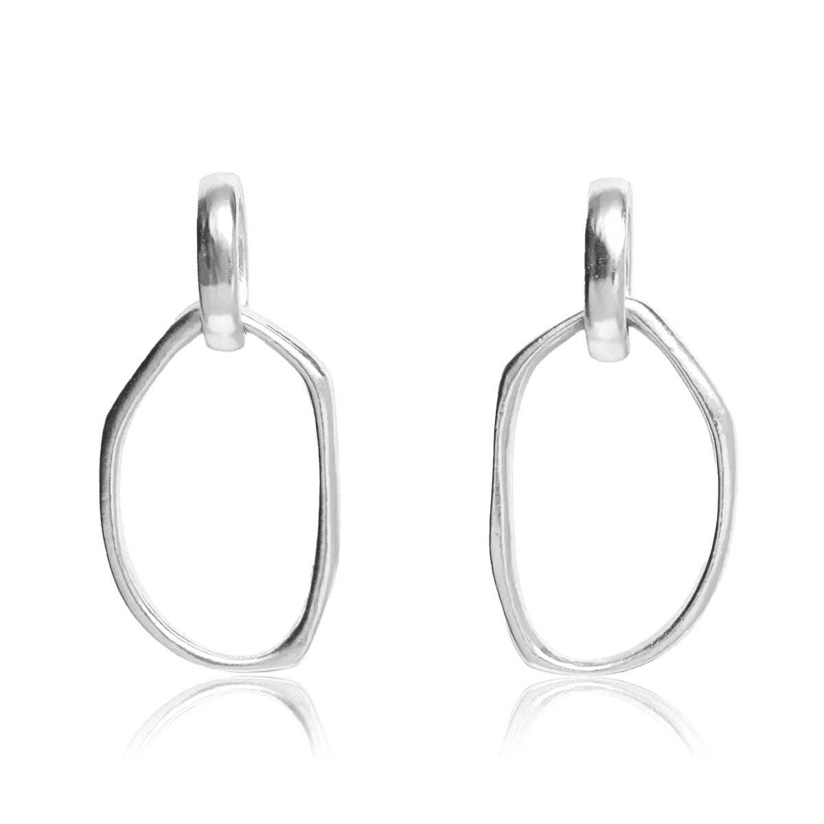 Irregular Silver Earrings