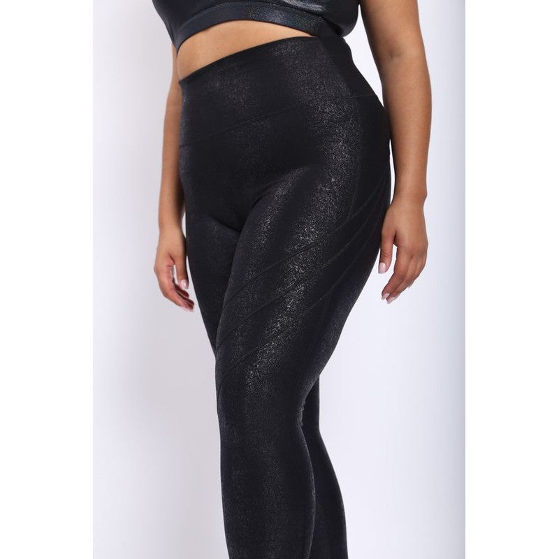 Moto Liquid Foil Leggings