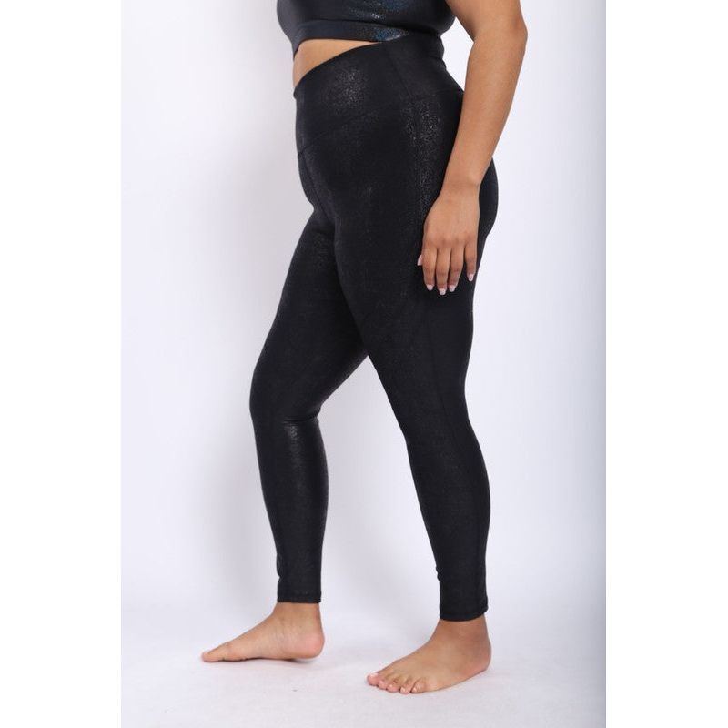 Moto Liquid Foil Leggings
