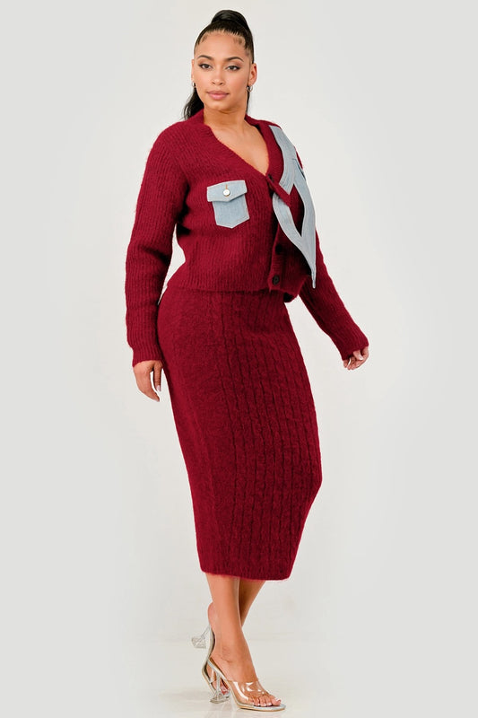 Kendra Cable Knit Set