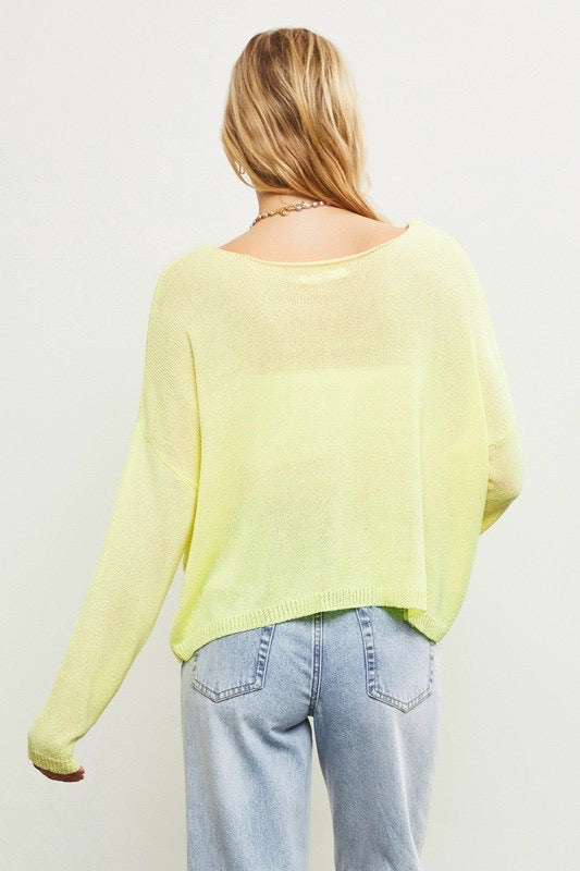 Lime Yellow Knit