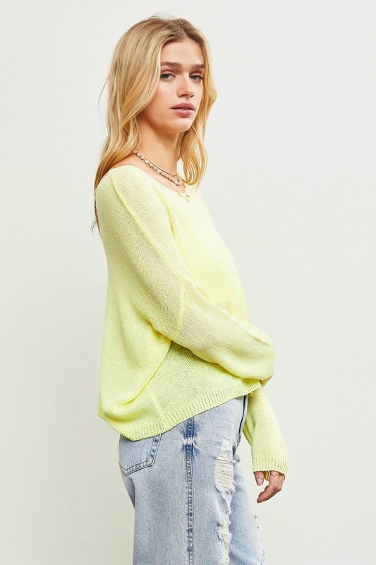 Lime Yellow Knit