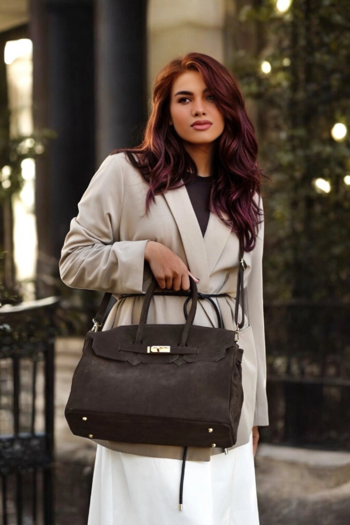 Bernkin Brown Suede Tote (pre-order)