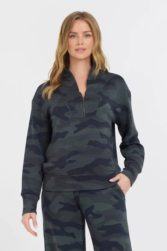 1/4 Zip Camo Top