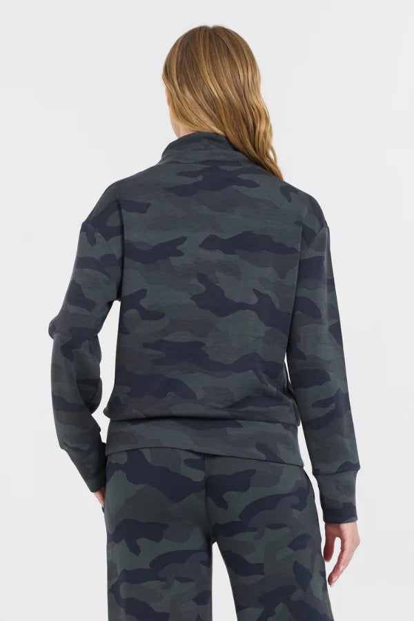 1/4 Zip Camo Top