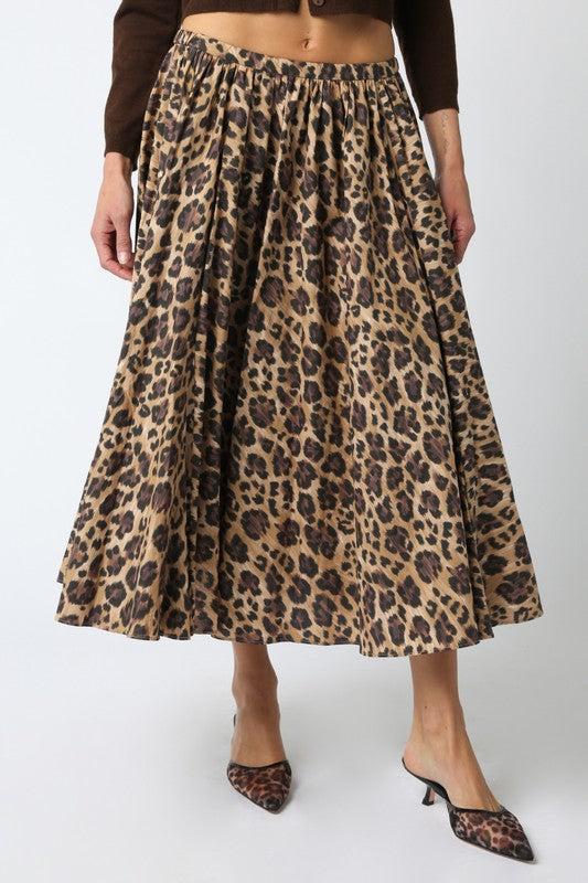 Dias Leopard Skirt