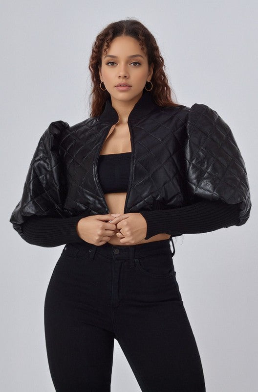 Kaira Quilted Leather Jacket