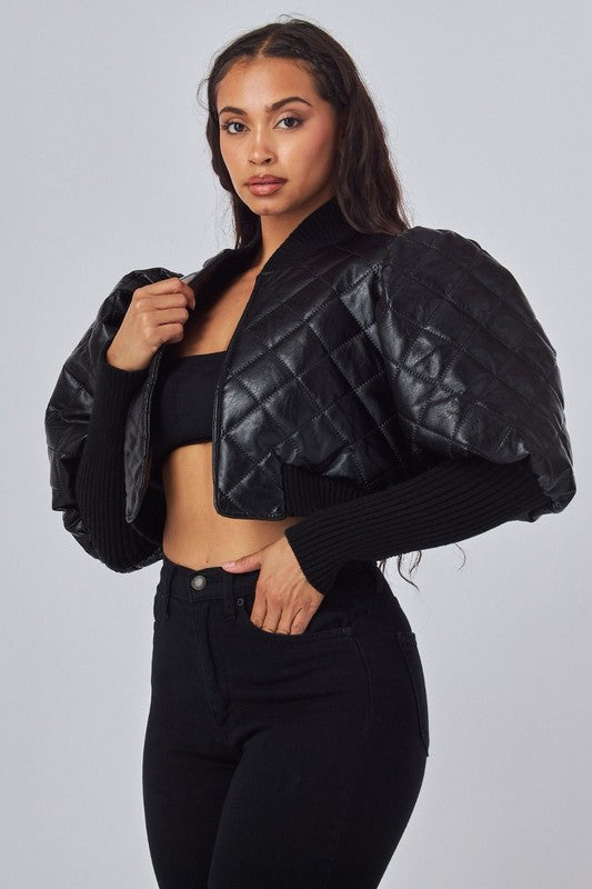 Kaira Quilted Leather Jacket