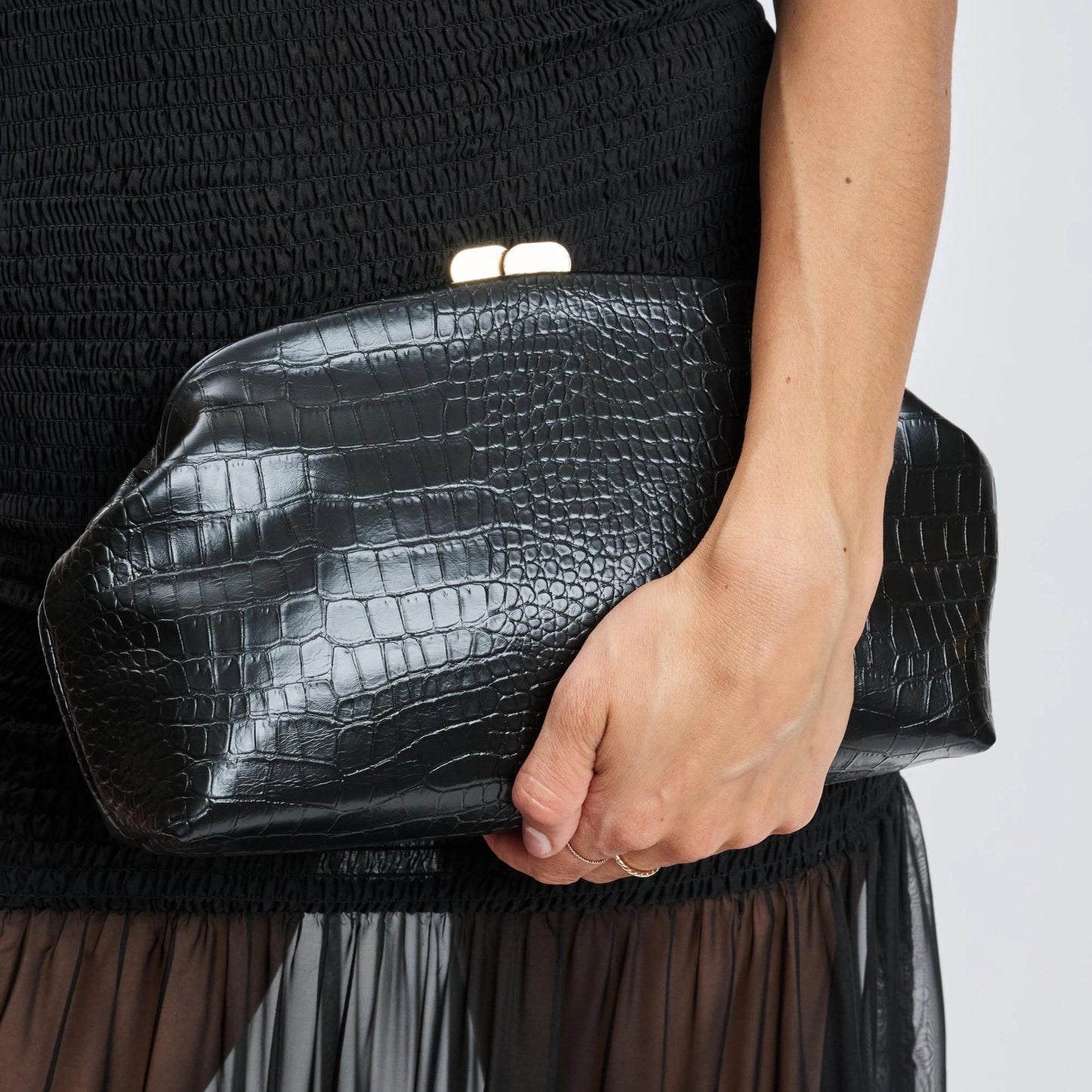 Deidra Black Clutch