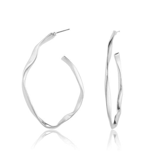 Bold Silver Hoops