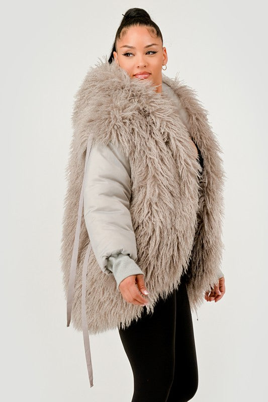 Reversible Fur Bomber
