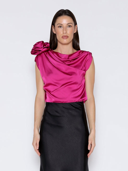 Evelyn Fuschia Top